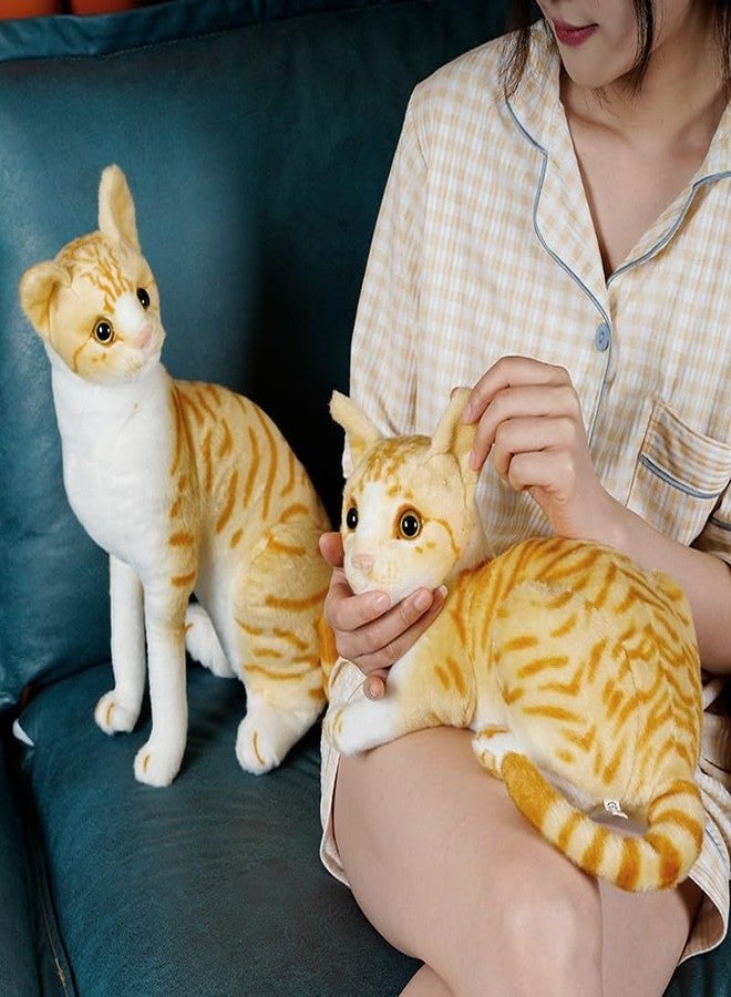 GUDVES Orange Tabby Cat Stuffed Animal Baby Stuffed Animal Cat Plush Toy Shorthair Cat 12 Inch (Orange B) - Image 5